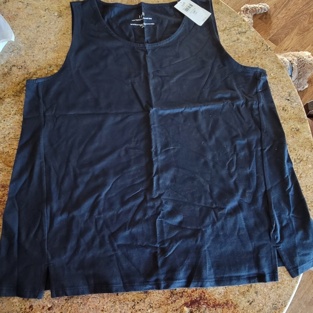 NWT J.Jill Navy Luxe Supima Scoop Neck Tank
